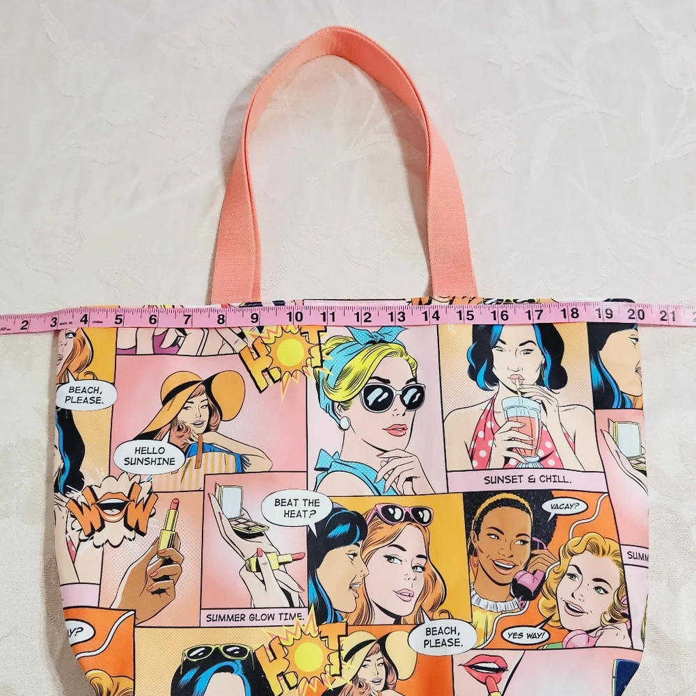 Estēe Lauder - Comic Print Summer Beach Reversible Bag Tote